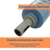 Graphite conductivity electrode with corrosion-resistant design
