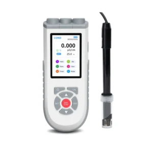 Premium portable conductivity meter with high-resolution display and various functions