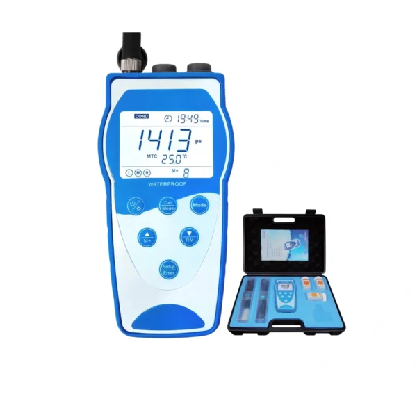 high accuracy handheld conductivity meter with complete test kit