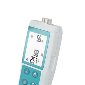 Top view of L111D02 DO meter showing probe connector and large display