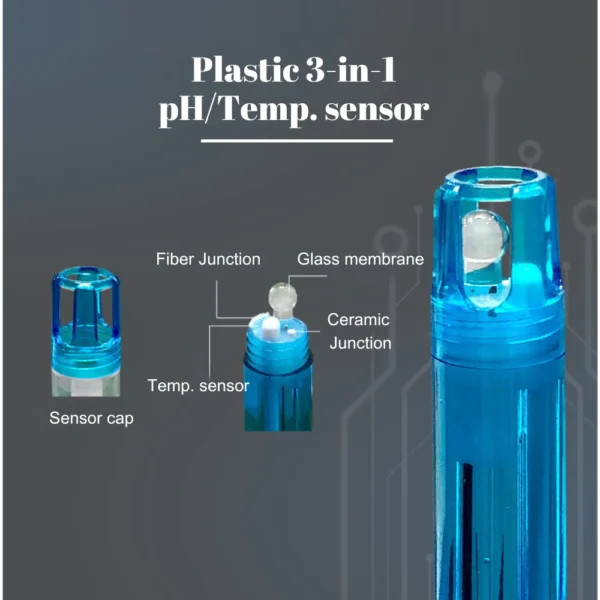 3-in-1 pH and temperature sensor for L111M04 portable ph conductivity meter