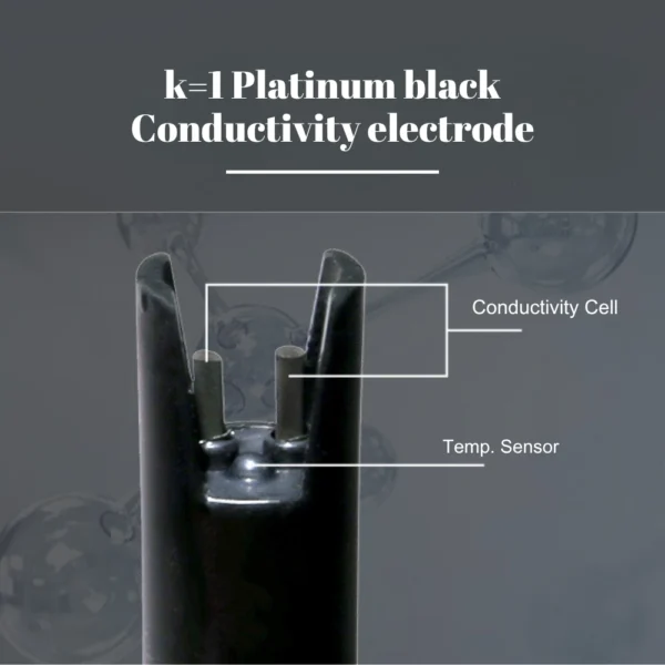 Platinum black EC electrode for L111M04 water conductivity meter with built-in temperature sensor