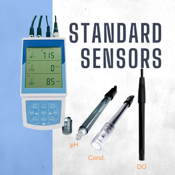 Standard DO, pH, and EC sensors L111M05 portable pH DO conductivity meter