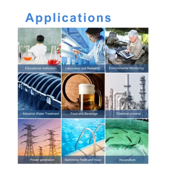 Applications of L111M06 water conductivity meter in environmental monitoring, aquaculture, power plants, and research labs