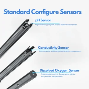 High-precision pH, conductivity, and DO sensors included with L111M09 laboratory water quality meter