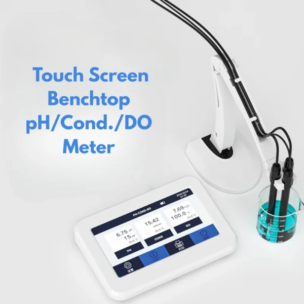 L111M09 benchtop pH conductivity DO meter with intuitive touch screen interface for multiparameter water testing