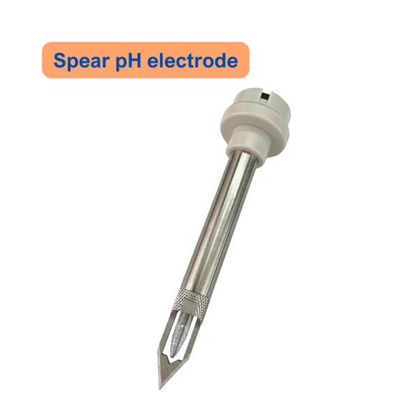 Stainless spear pH electrode for food, cheese, meat, and viscous samples