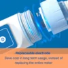 Replaceable pH electrode with twist-lock design for cost-saving maintenance