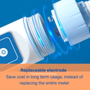 Replaceable pH electrode with twist-lock design for cost-saving maintenance