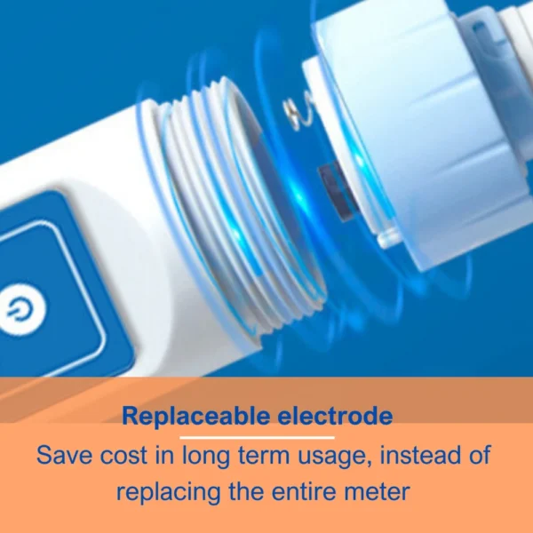 Replaceable pH electrode with twist-lock design for cost-saving maintenance
