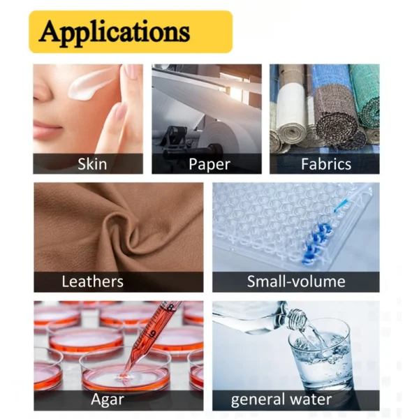 Digital pH tester for skin, paper, fabric, agar, water, and small-volume use