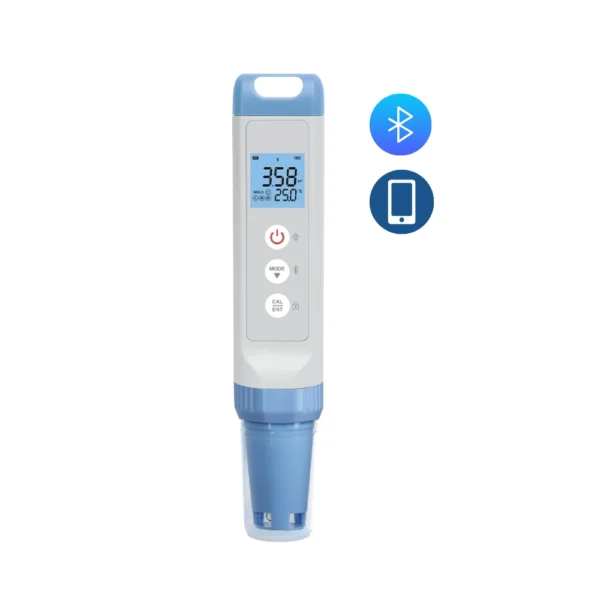 Bluetooth pH meter with replaceable sensor, supports app sync