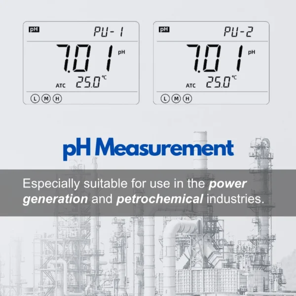 Precision pH measurement for power generation and petrochemical use