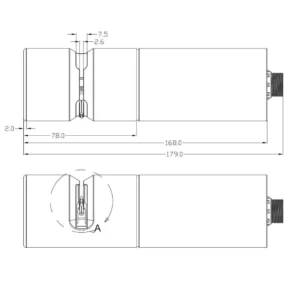 Dimensions for Wide Range Online COD Sensor IS832D for Chemical Oxygen Demand Monitoring