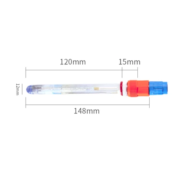 Dimensions for Industrial pH Sensor LS804P for Low-Temp samples
